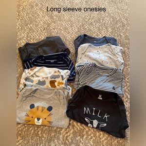 Lot of 18 and 12-18 month long sleeve onesies